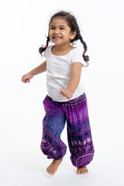 Tribal Chakras Kids Harem Pants in Purple
