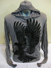 Unisex Eagle Hoodie in Gray