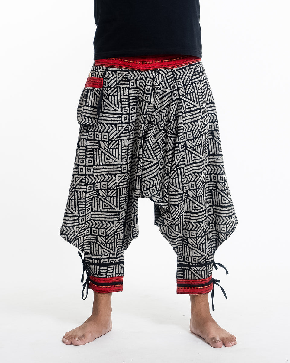 Sure Design Woven Prints Thai Hill Tribe Fabric Men Harem Pants with ...