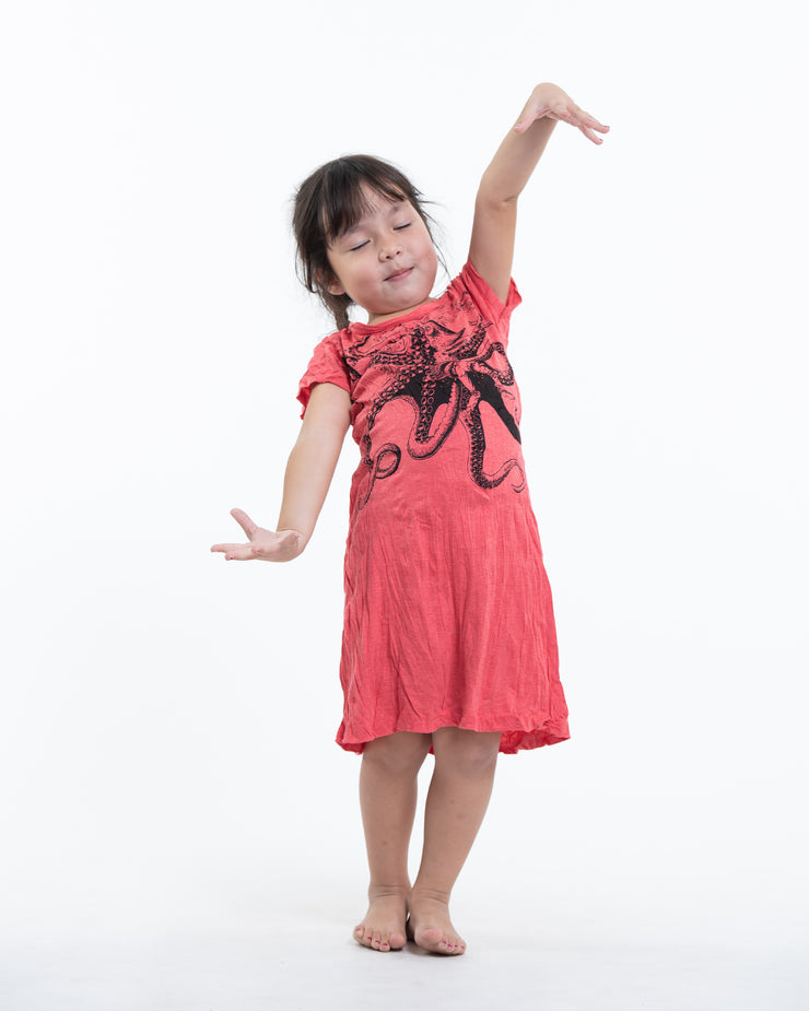 red octopus dress Scarlet Night Red Dress, Octopus Print, Cruise Ship Party Dress, Voyage Inspired, Unique