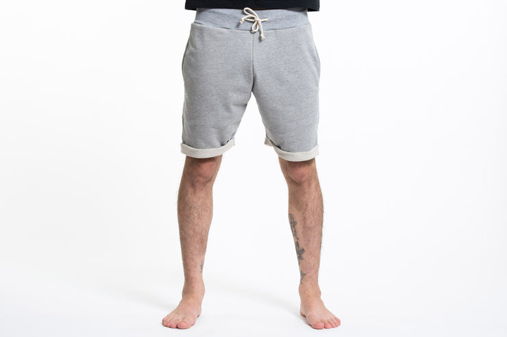 Unisex Terry Shorts with Aztec Pockets in Gray
