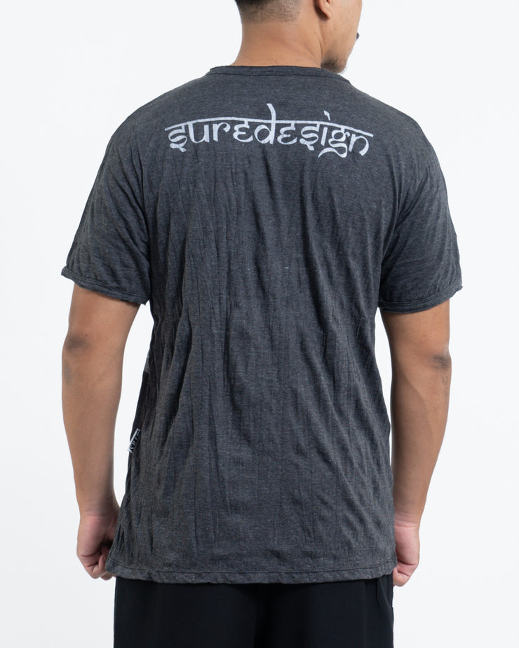 Mens Harmony T-Shirt in Silver on Black