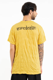 Mens Sunflower Skull T-Shirt in Yellow