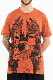 Mens Happy Dog T-Shirt in Orange