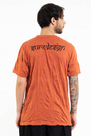 Mens Happy Dog T-Shirt in Orange