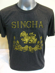 Vintage Style Singha Beer T-Shirt in Black