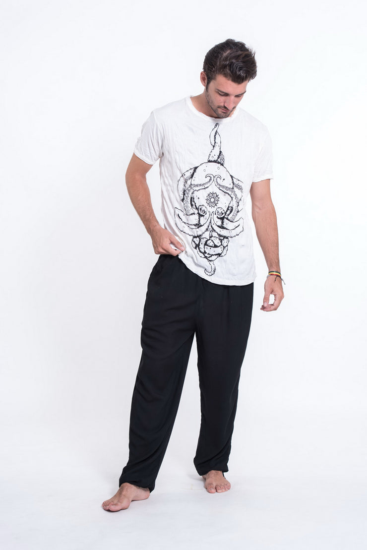 Mens Octopus Mandala T-Shirt in White