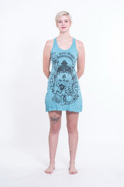 Womens Octopus Oracle Tank Dress in Turquoise