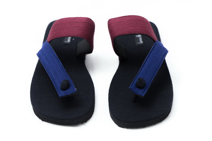 Blue and Red Thai Cotton Sandals