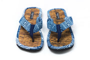 Hmong Print and Natural Reed Sandals