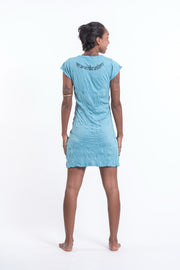 Womens Butterfly Buddha Dress in Turquoise