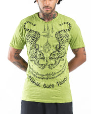 Mens Thai Tattoo T-Shirt in Lime