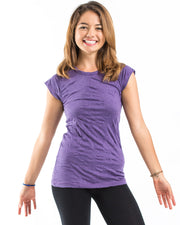 Womens Solid Color T-Shirt in Purple