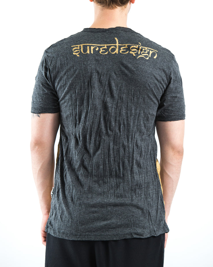Mens Tree of Life T-Shirt in Gold on Black