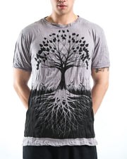 Mens Tree of Life T-Shirt in Gray