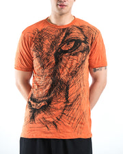 Mens Lions Eye T-Shirt in Orange