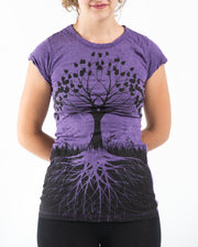 Womens Tree of Life T-Shirt in Purple
