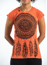 Womens Dreamcatcher T-Shirt in Orange