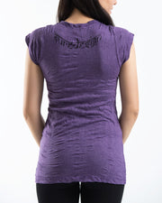Womens Lotus Mandala T-Shirt in Purple