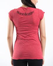 Womens Lotus Mandala T-Shirt in Red