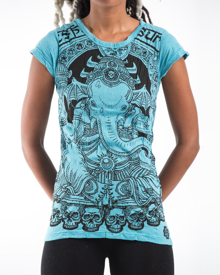 Womens Batman Ganesh T-Shirt in Turquoise
