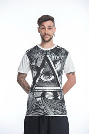 Mens All Seeing Eye T-Shirt in White