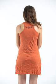 Womens Om hands Tank Dress in Orange