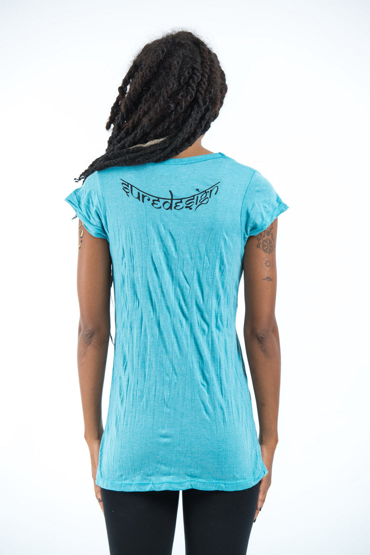 Womens Celtic Tree T-Shirt in Turquoise
