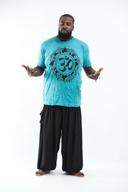 Plus Size Mens Infinitee Om T-Shirt in Turquoise