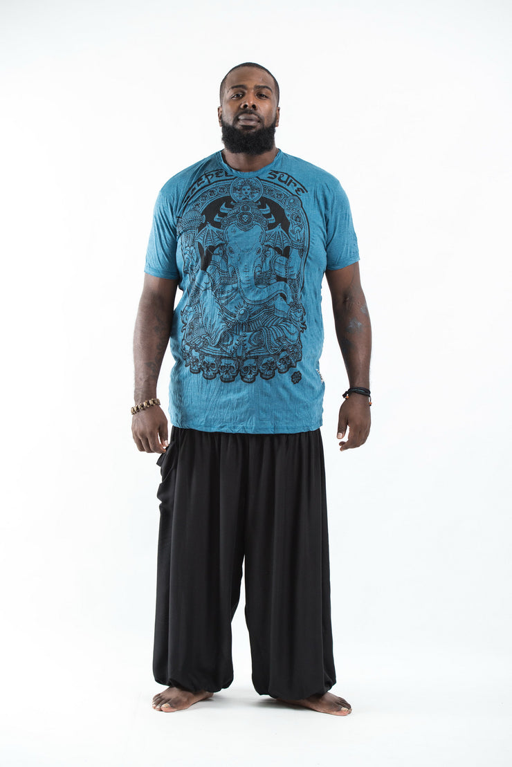 Plus Size Mens Batman Ganesh T-Shirt in Denim Blue