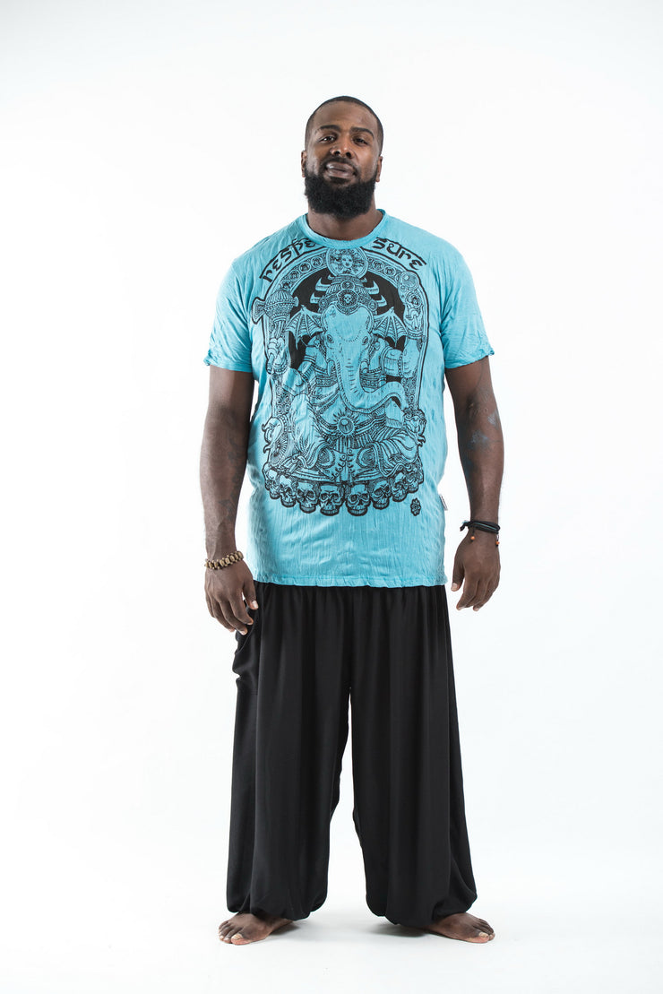 Plus Size Mens Batman Ganesh T-Shirt in Turquoise