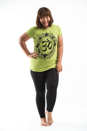 Plus Size Womens Infinitee Om T-Shirt in Lime