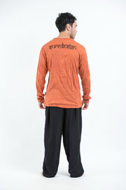 Unisex Om and Koi Fish Long Sleeve T-Shirt in Orange