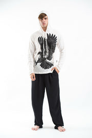 Unisex Eagle Hoodie in White