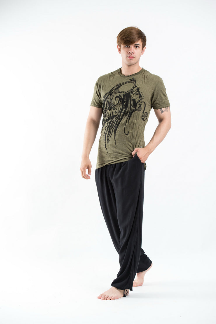 Mens Indian Chief T-Shirt in Green