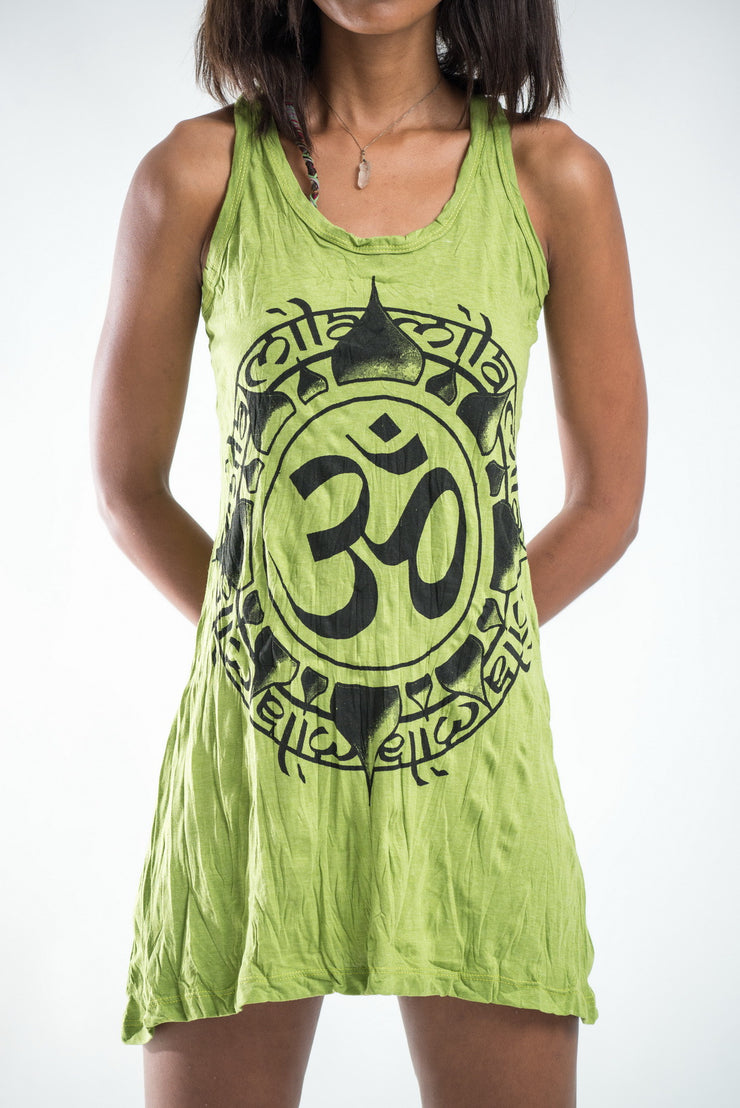 Sure Design Womens Infinitee Om Tank Dress in Lime Sure Design Womens Infinitee Om Tank Dress in Lime