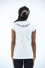 Womens Om and Koi Fish T-Shirt in White