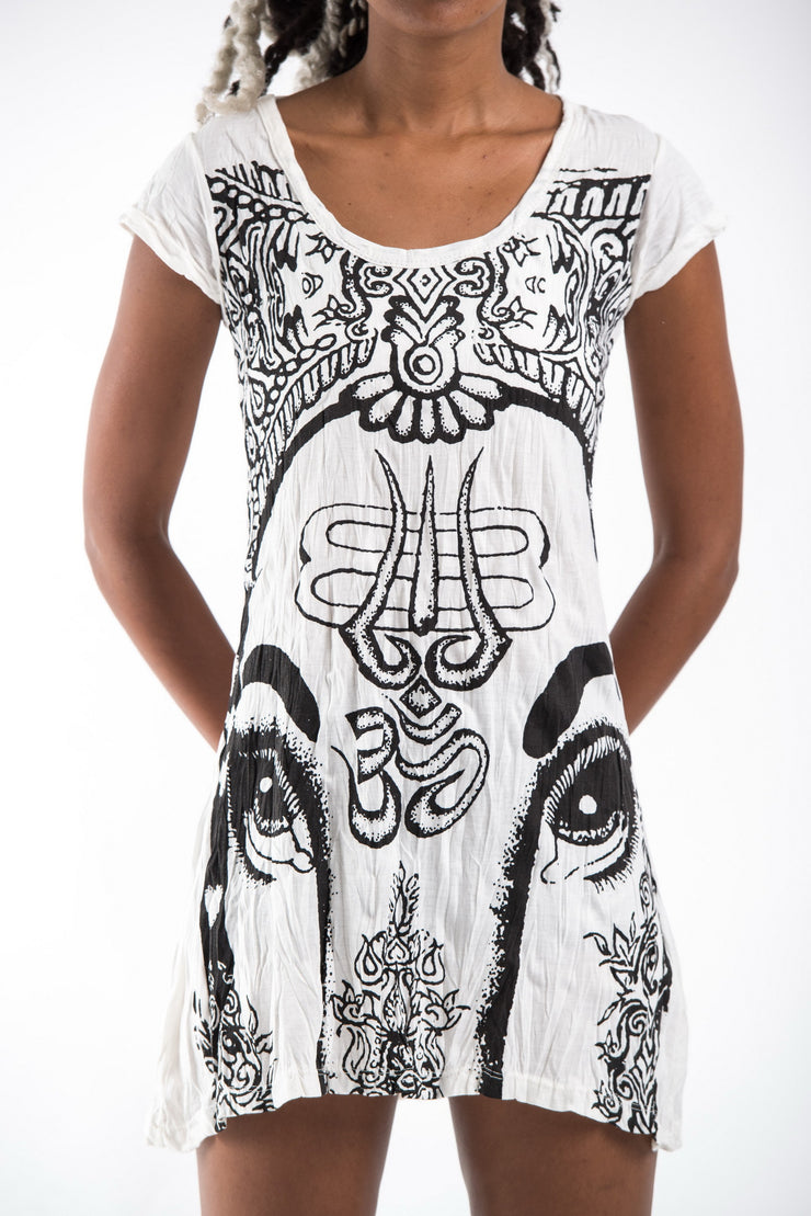 Womens Indian Gods Dress in White