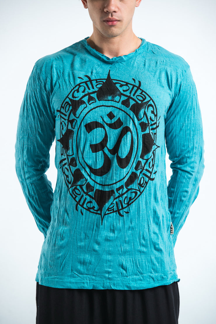 Unisex Infinitee Om Long Sleeve T-Shirt in Turquoise