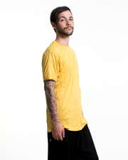 Mens Solid Color T-Shirt in Yellow