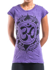 Womens Infinitee Om T-Shirt in Purple