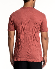 Mens Solid Color T-Shirt in Brick