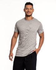 Mens Solid Color T-Shirt in Gray