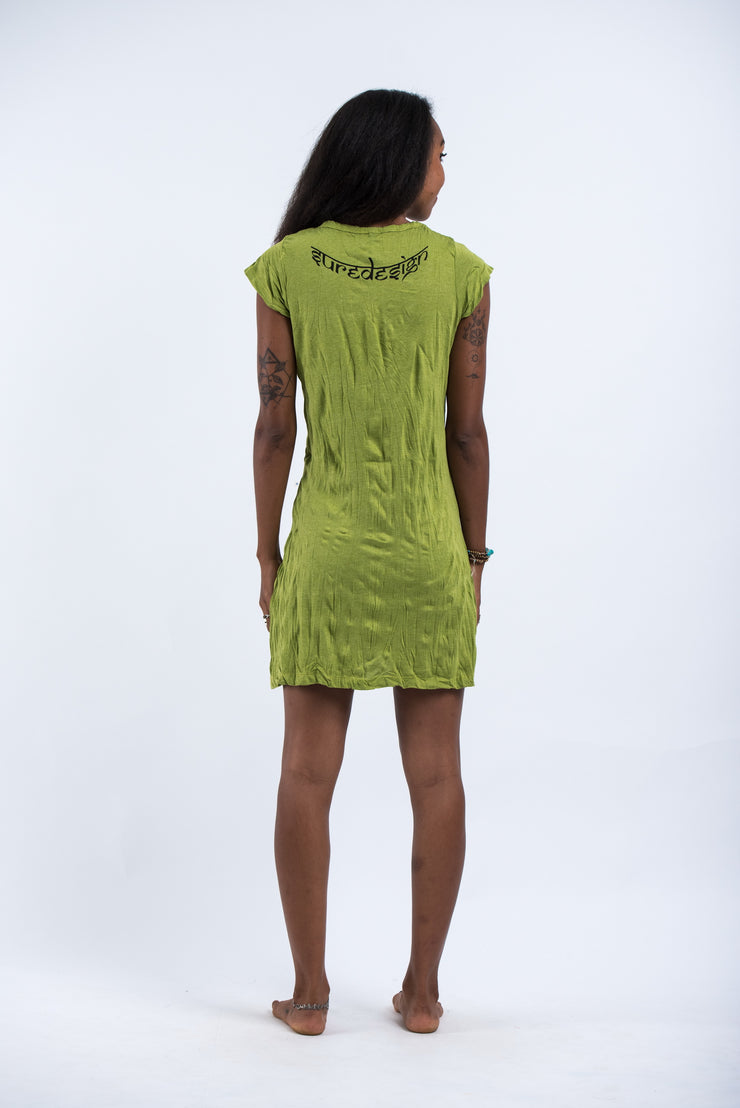 Womens Octopus Dress in Lime