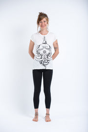 Womens Octopus Mandala T-Shirt in White