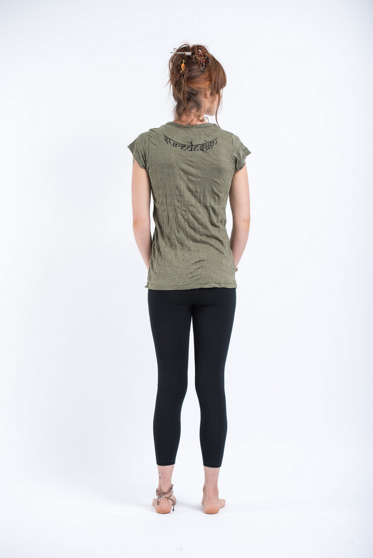 Womens Octopus Weed T-Shirt in Green