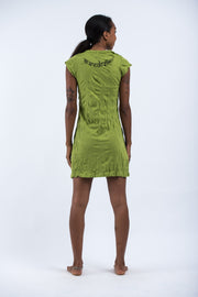 Womens Tree of Life Dress in Lime