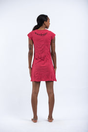 Womens Tree of Life Dress in Red