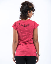 Womens Chakra Fractal T-Shirt in Red