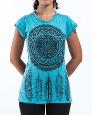 Womens Dreamcatcher T-Shirt in Turquoise